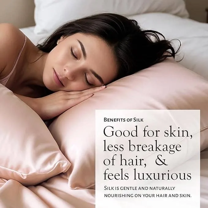 Mulberry Pink Silk Pillowcase
