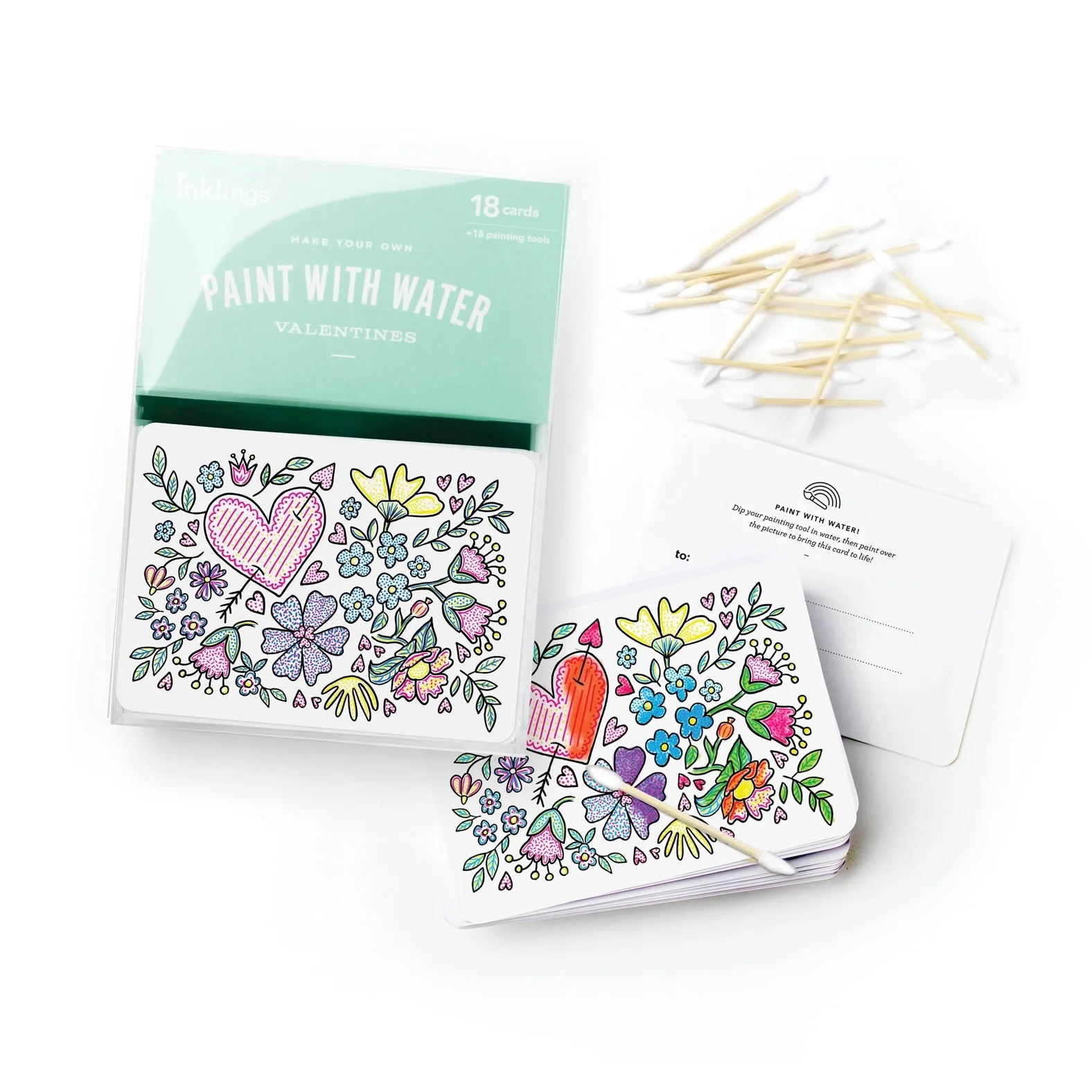 Paint With Water Valentines - Floral