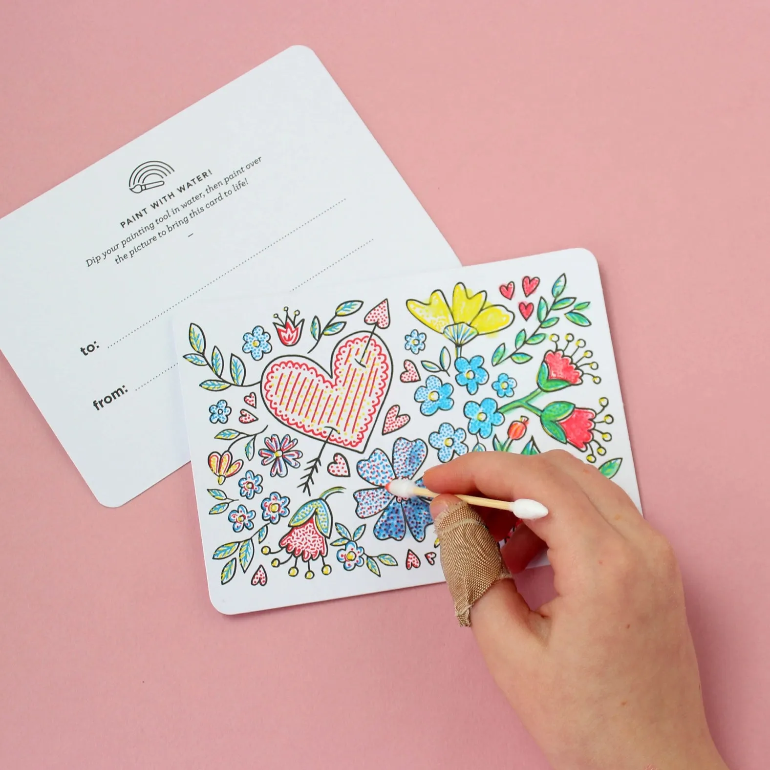 Paint With Water Valentines - Floral