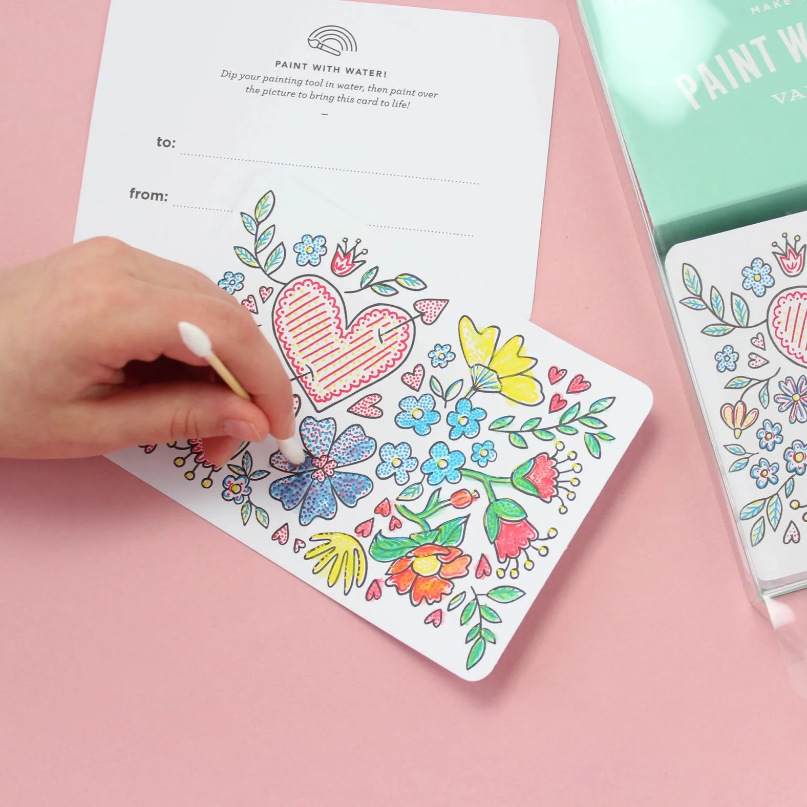Paint With Water Valentines - Floral