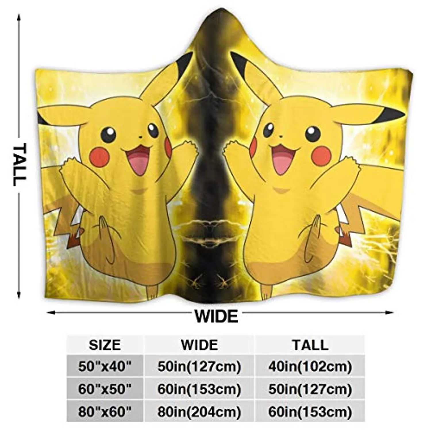 Pokemon Hooded Blankets - Fleece Throw Blankets Cloak
