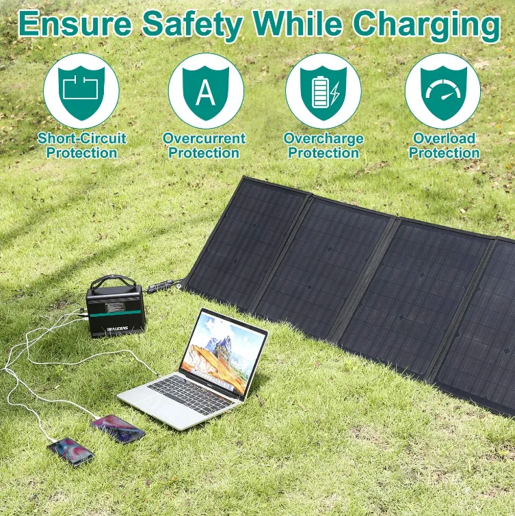 Portable Power Solar Station 166WH Compact Generator For Camping Charger Emergency Power