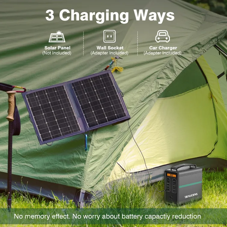 Portable Power Solar Station 166WH Compact Generator For Camping Charger Emergency Power