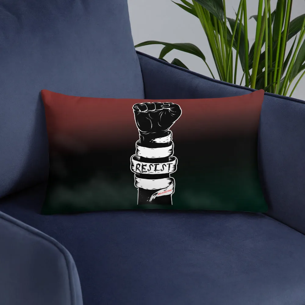 RED/BLACK/GREEN RESIST FIST THROW PILLOWS