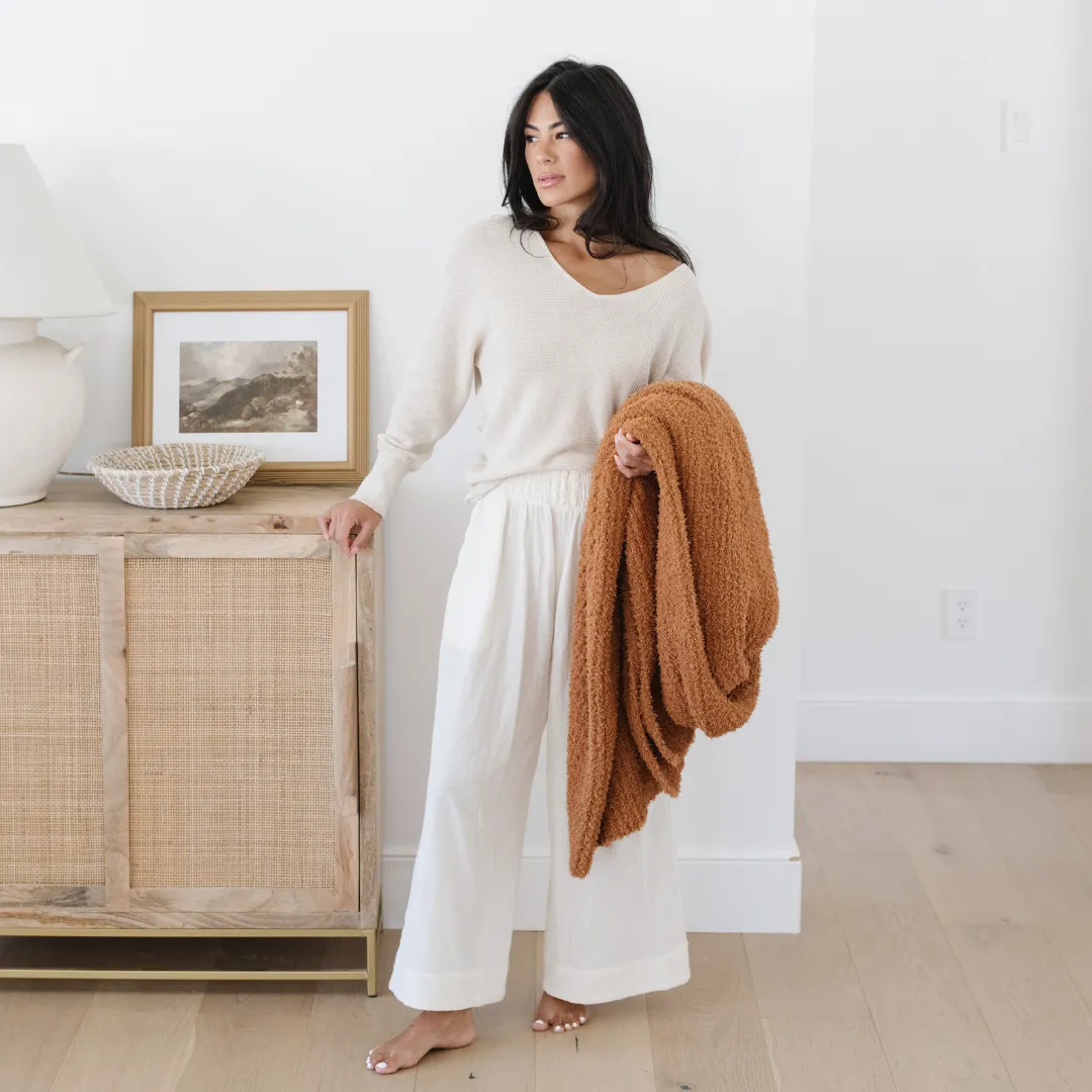 RIBBED BAMBONI THROW BLANKETS