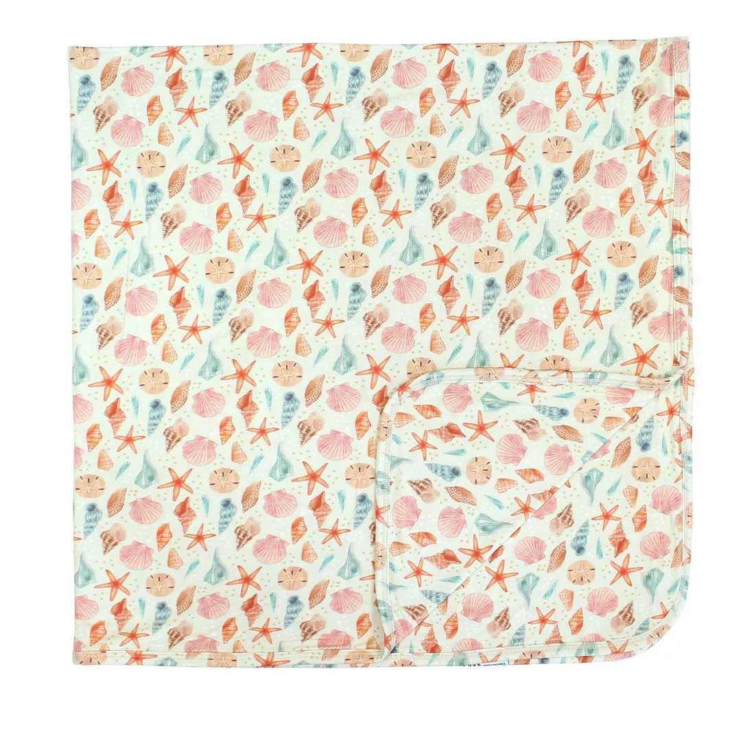Sandy Seashells Bamboo Blanket (Twin)
