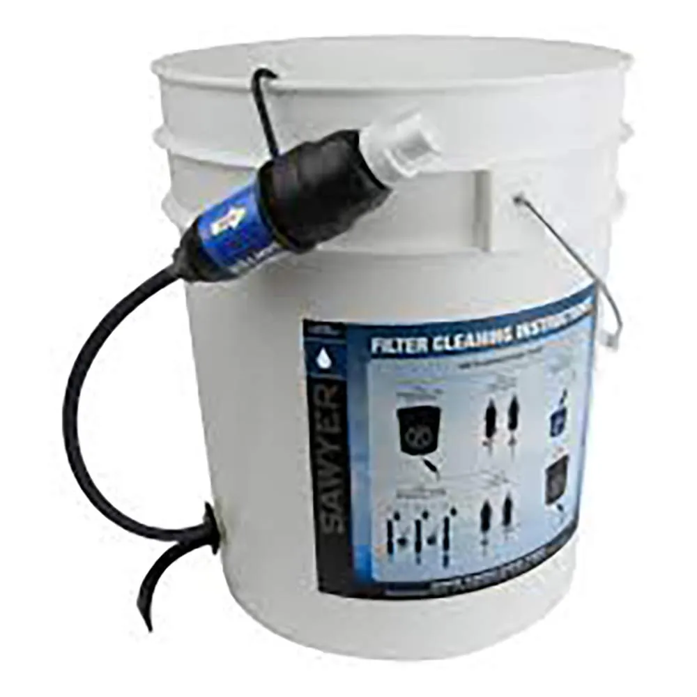 Sawyer Water Filter Filtration Kit, All in One Mini Point One Zero Gravity Micro Emergency Purification System for Groups, SP180 with Bucket & Faucet Adapter, H2O Purifier, Survival Disaster Recovery