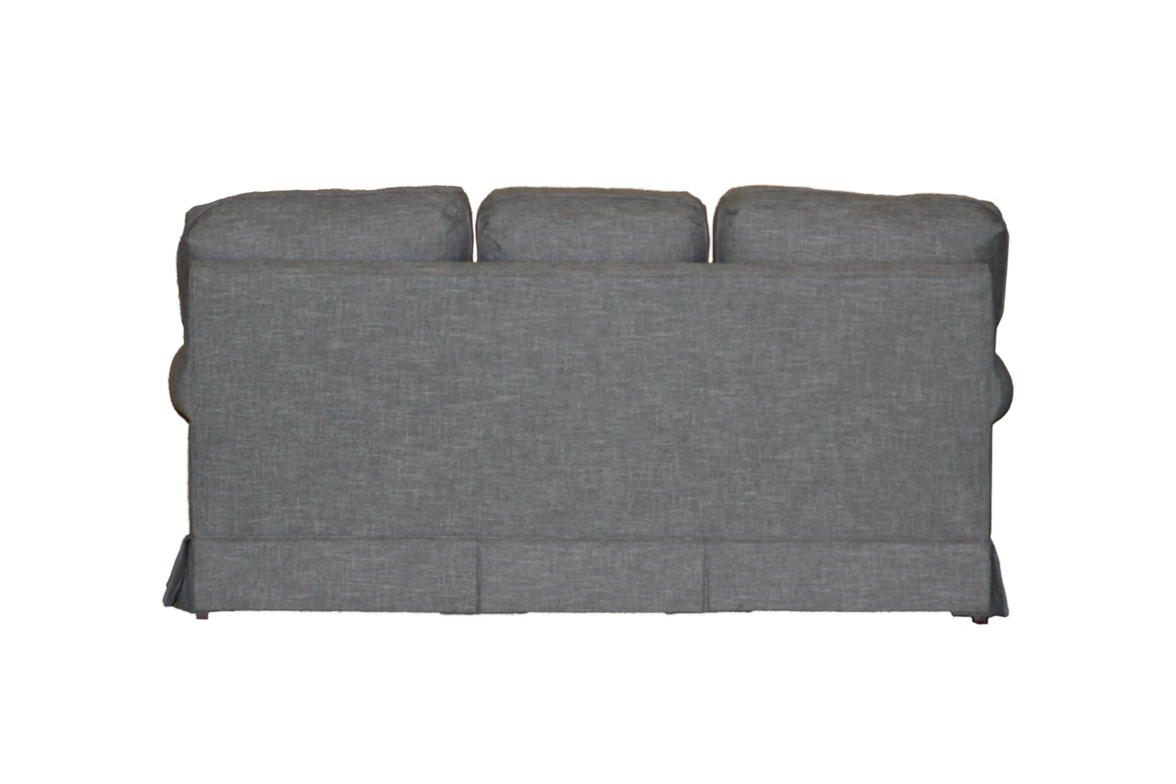 Temple "American" New England Classic Panel Arm Skirted 3-cushion 74" sofa