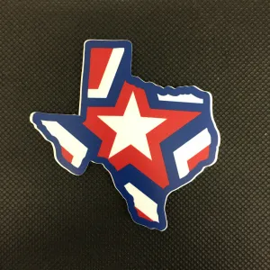 Texas Shaped Star Sticker
