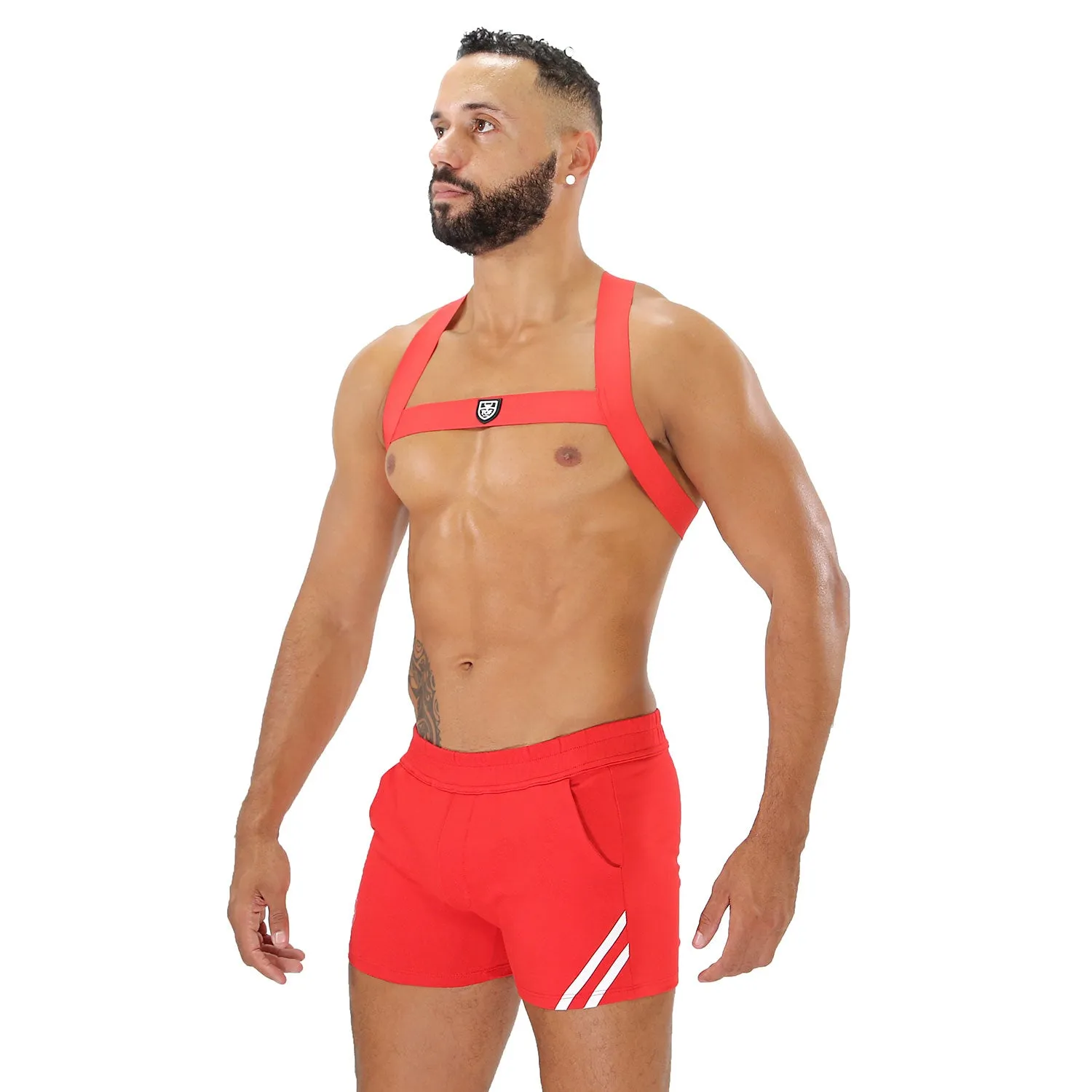 TOF Paris Fetish Elastic Harness Red