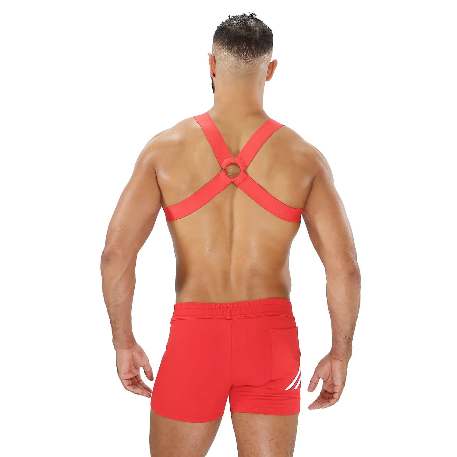 TOF Paris Fetish Elastic Harness Red