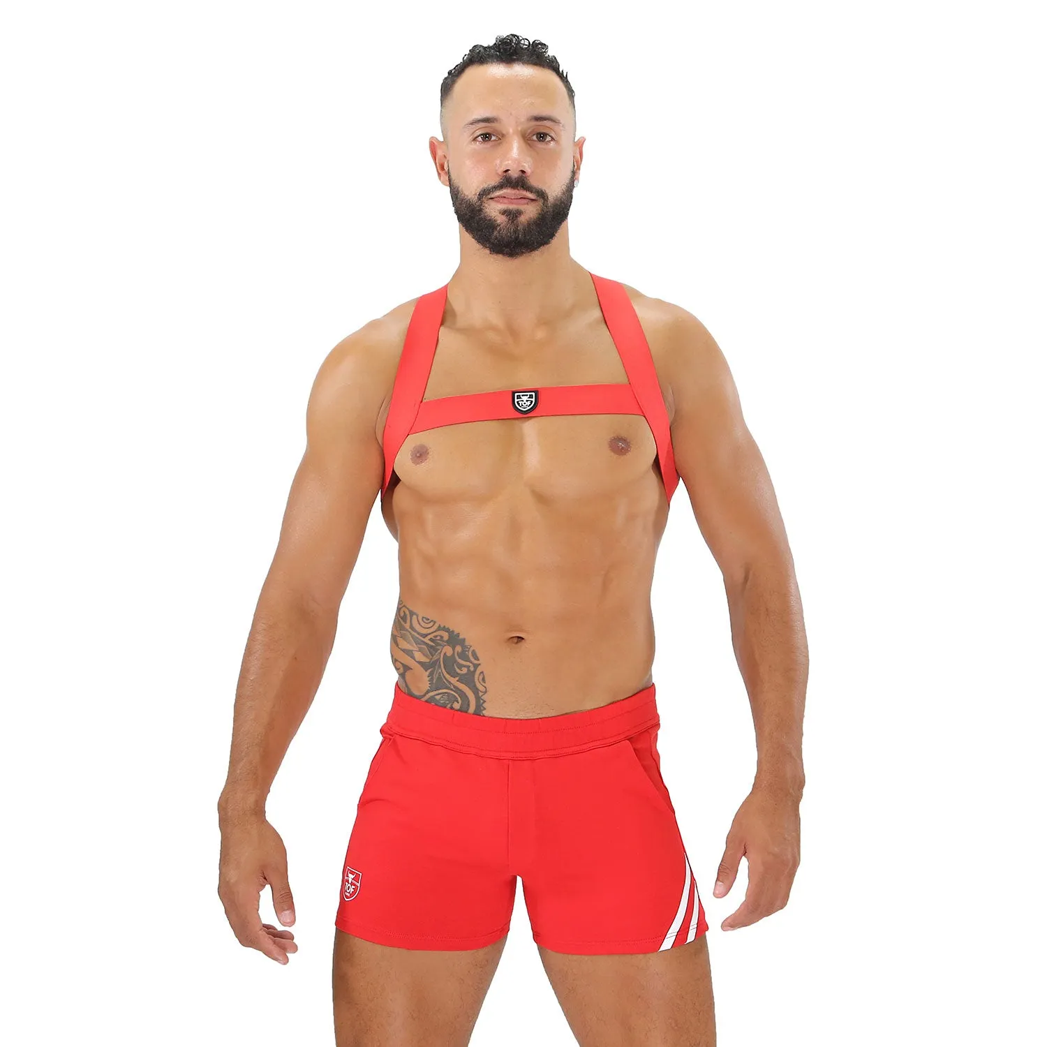 TOF Paris Fetish Elastic Harness Red