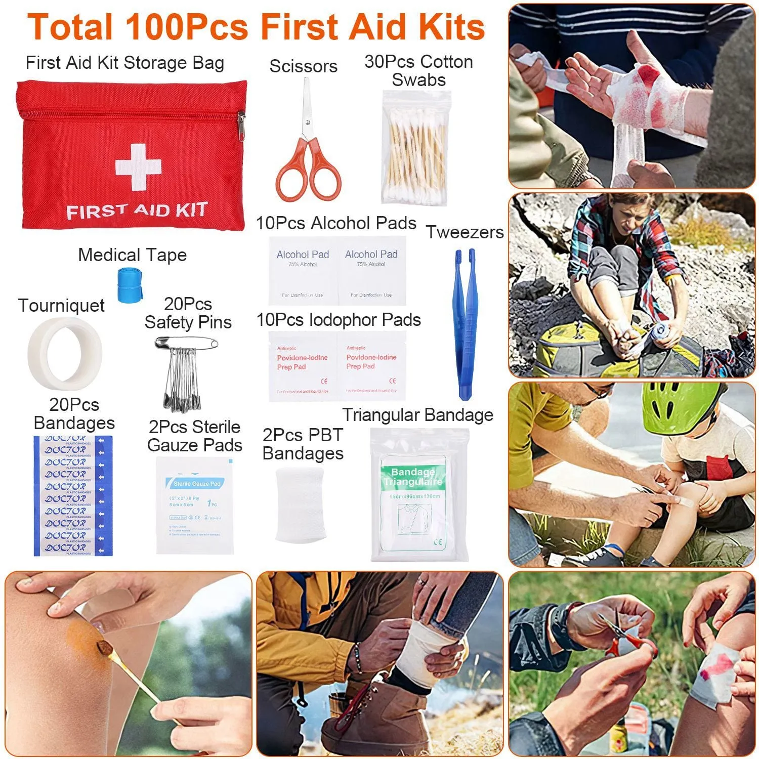 Ultimate Outdoor Survival Kit: 125pcs in One Pack - Emergency Survival Gear Tactical First Aid Kit Supplies For Outdoor Adventure Camping Hiking Hunting