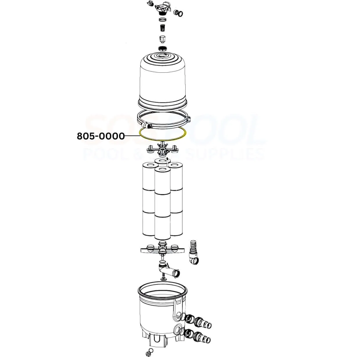 Waterway Filter Tank O-Ring For Crystal Water Filters | 805-0000
